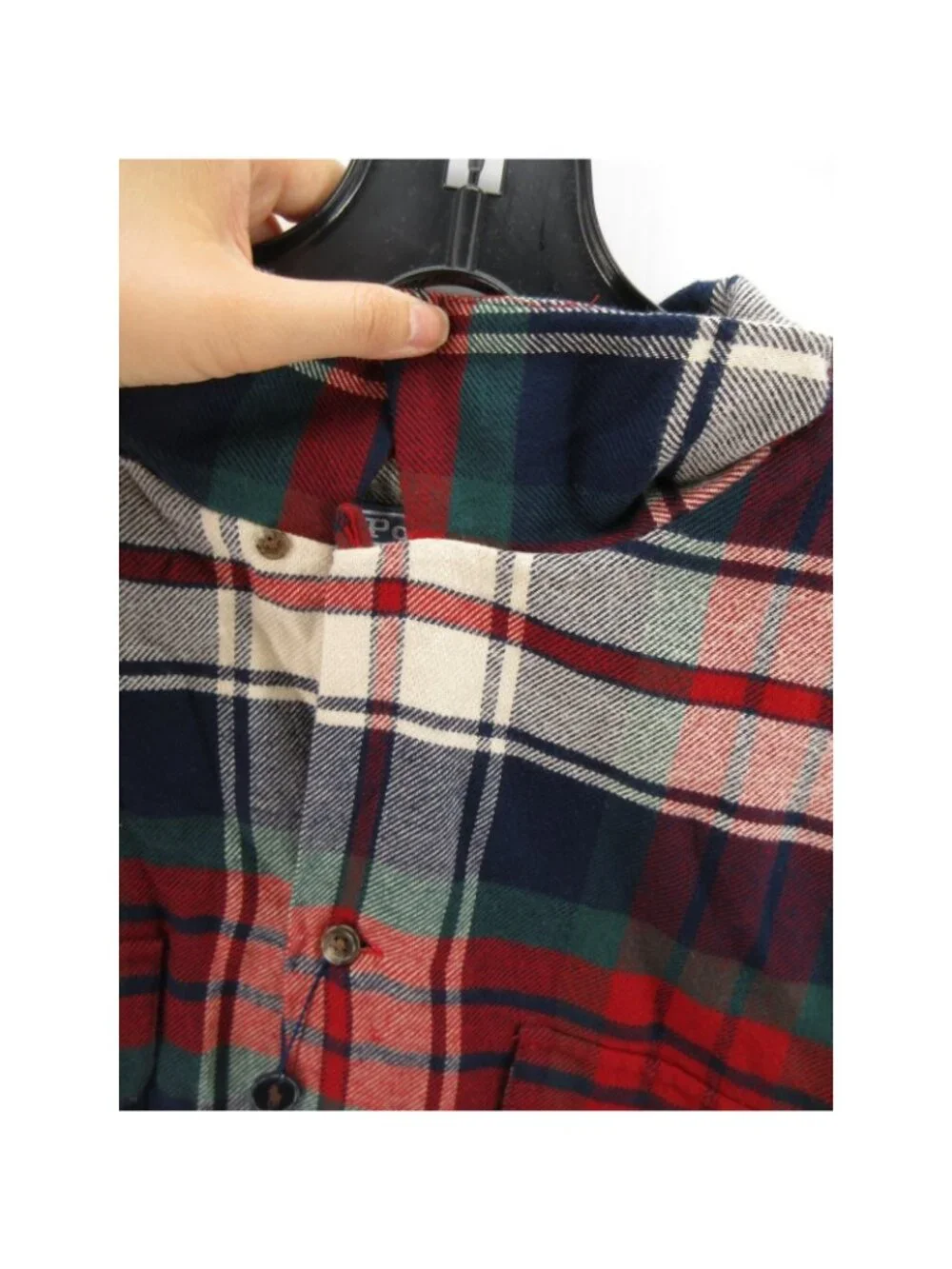Polo Ralph Lauren Shirt XXL Flannel Loop Collar Plaid Classic Heritage